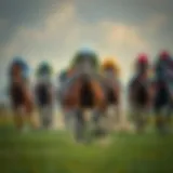 Exciting horse racing action