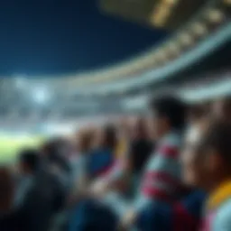 Spectators enjoying a live football match