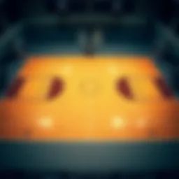 A basketball court showcasing the strategy of gameplay