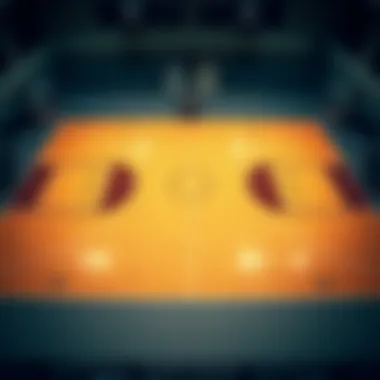 A basketball court showcasing the strategy of gameplay