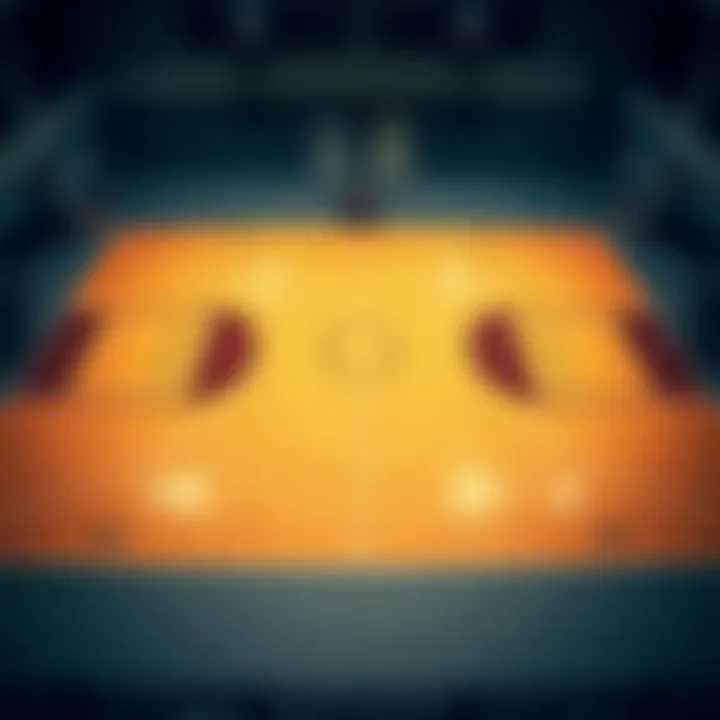 A basketball court showcasing the strategy of gameplay