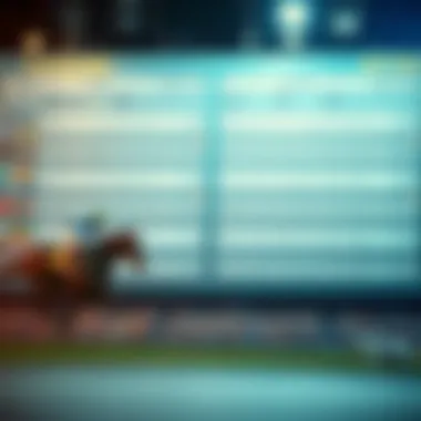 A detailed chart showcasing betting odds and strategies for horse racing