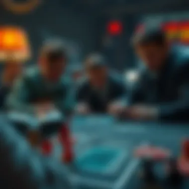 Strategic card game in progress