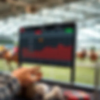 Digital platform interface for betting on horse races