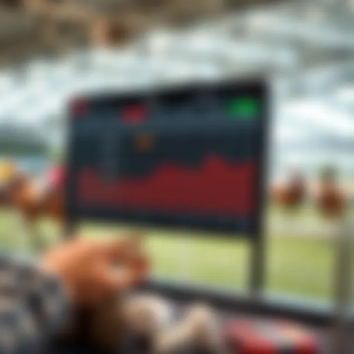 Digital platform interface for betting on horse races