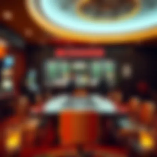 A conceptual illustration representing the mission of a gambling management center