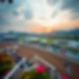 A panoramic view of Gwacheon Horse Racing Park during an event