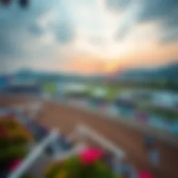 A panoramic view of Gwacheon Horse Racing Park during an event