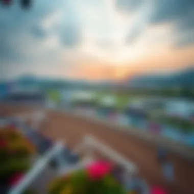 A panoramic view of Gwacheon Horse Racing Park during an event
