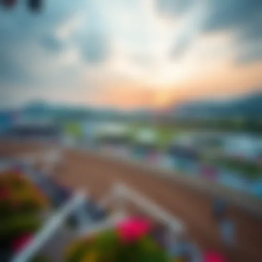 A panoramic view of Gwacheon Horse Racing Park during an event