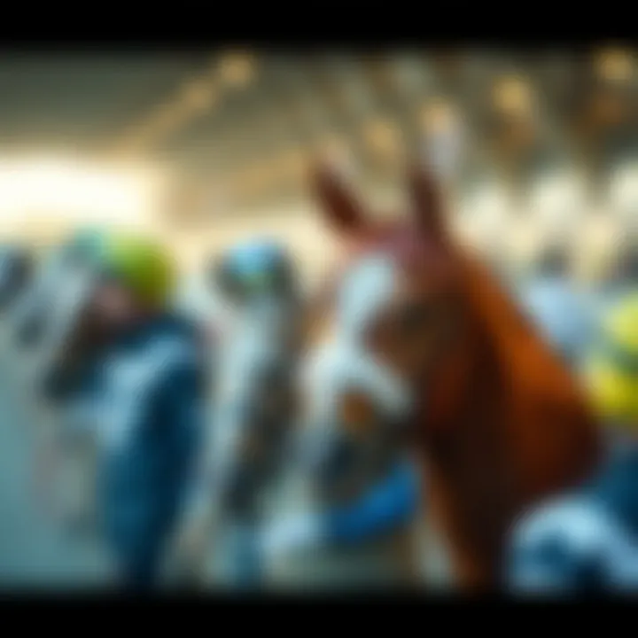 Jockeys preparing for a race at Gwacheon