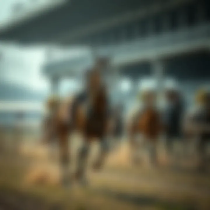 Historical depiction of horse racing