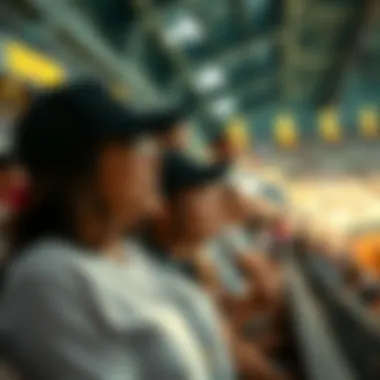 An immersive fan experience during a live tennis match, capturing the excitement and engagement.