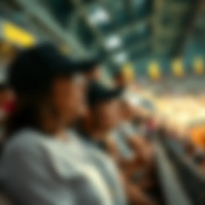 An immersive fan experience during a live tennis match, capturing the excitement and engagement.