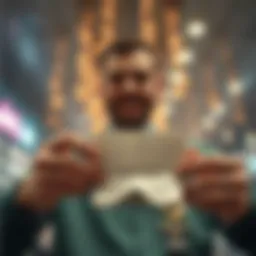 Conceptual illustration of lottery winnings
