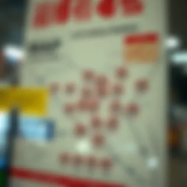 A map indicating various lottery outlets