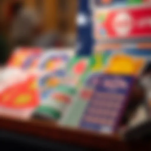 Overview of scratch lottery tickets showcasing different types and designs
