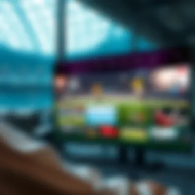 A digital interface showcasing various sports streaming options