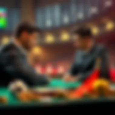 Visual representation of strategic decision-making in betting