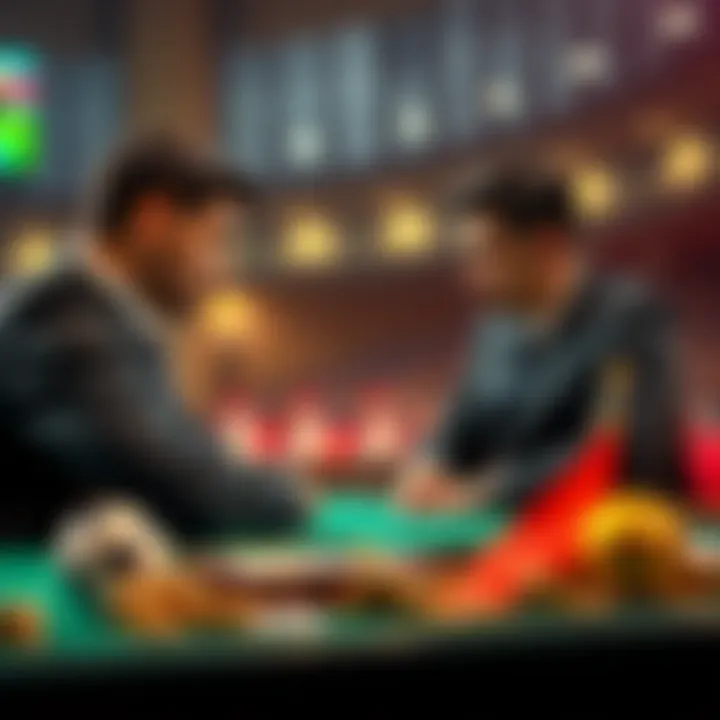 Visual representation of strategic decision-making in betting