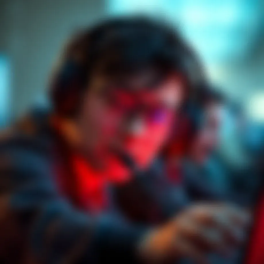 An illustration depicting the thrill of gaming with an underlying sense of risk